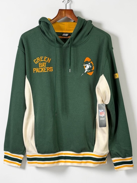 Ultra Game Other - NWT Ultra Game NFL Green Bay Packers Rewind Colorblock Fleece Hoodie Size S